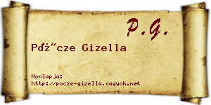 Pöcze Gizella névjegykártya